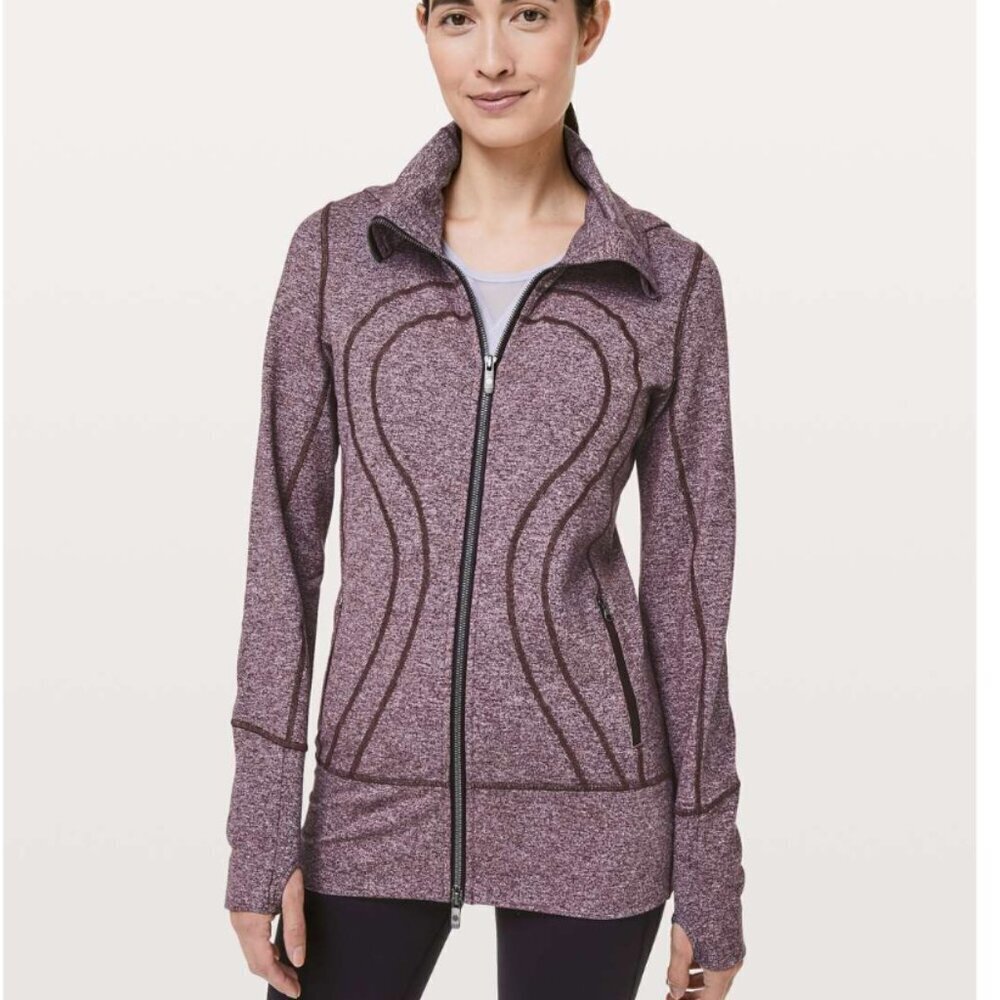 Lululemon Stride Jacket II Heathered‎ Black Cherry size 6
